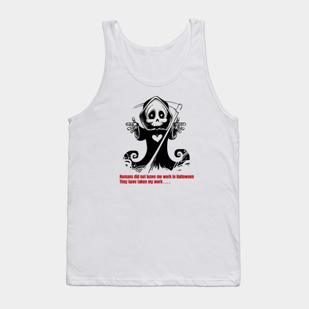 Funny Halloween ghost Tank Top by alialbadr